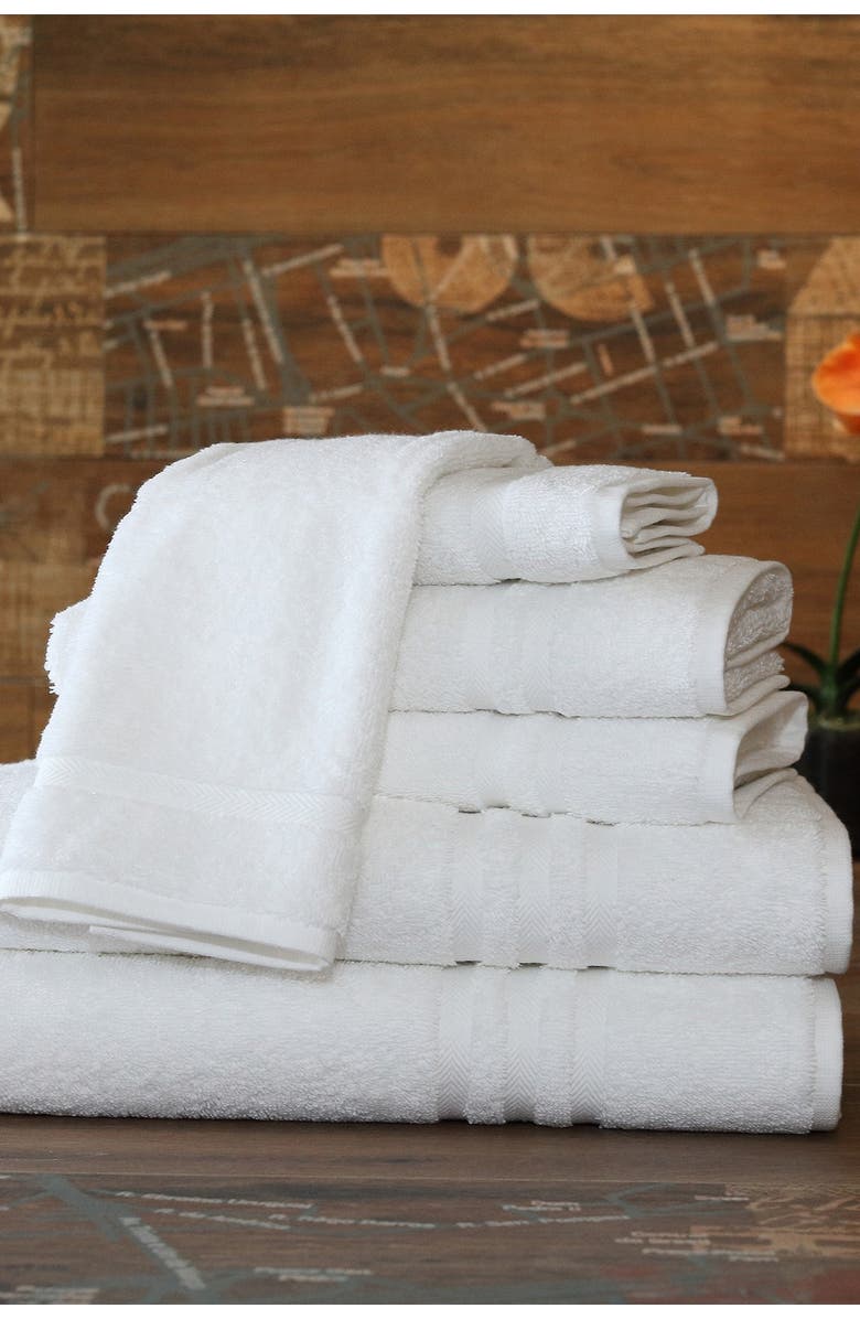 Linum Home Textiles Denzi 6-Piece Towel Set - White, Alternate, color, White