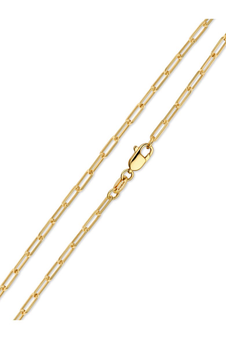 Paperclip Chain Bracelet in 14K Gold, 2.2mm, Alternate, color, Yellow Gold