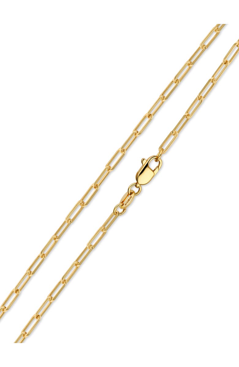 DEVATA Paperclip Chain Bracelet in 14K Gold, 2.2mm, Alternate, color, Yellow Gold