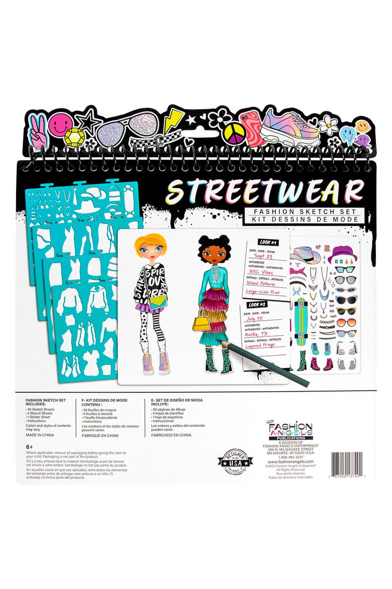 Fashion Sketch Set - Streetwear, Design & Create Themed Outfits, Alternate, color, Multicolored
