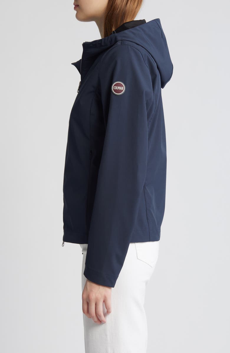 COLMAR New Futurity Water Repellent Hooded Rain Jacket, Alternate, color, Navy Blue