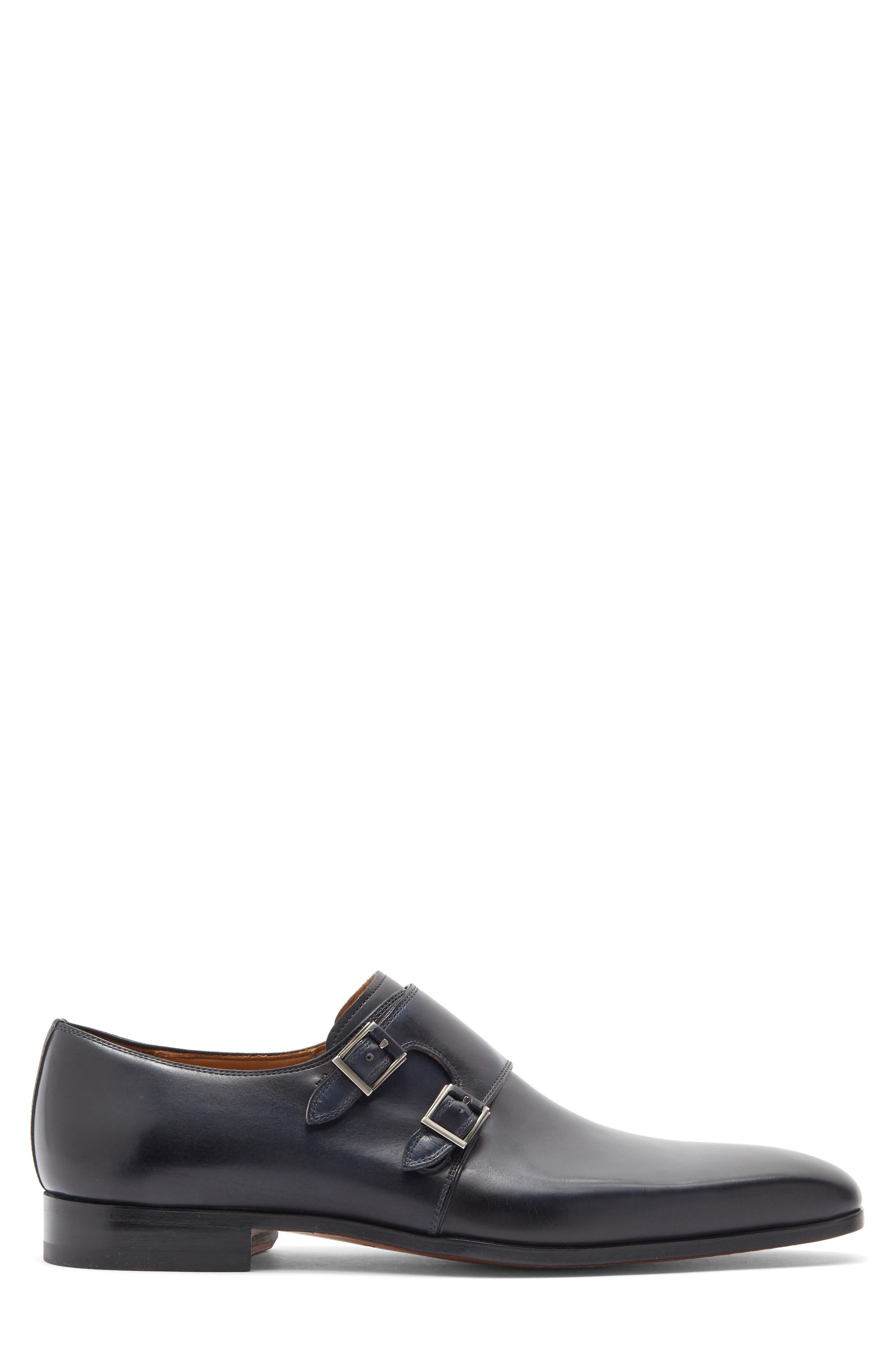 Remo Double Monk Strap Loafer, Alternate, color, NAVY