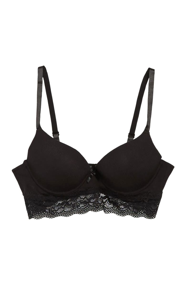 C & C California Mason Rib Knit Bra, Main, color, 