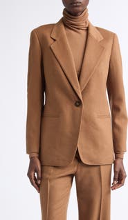 Lafayette 148 New York Camel Hair Single Button Jacket
