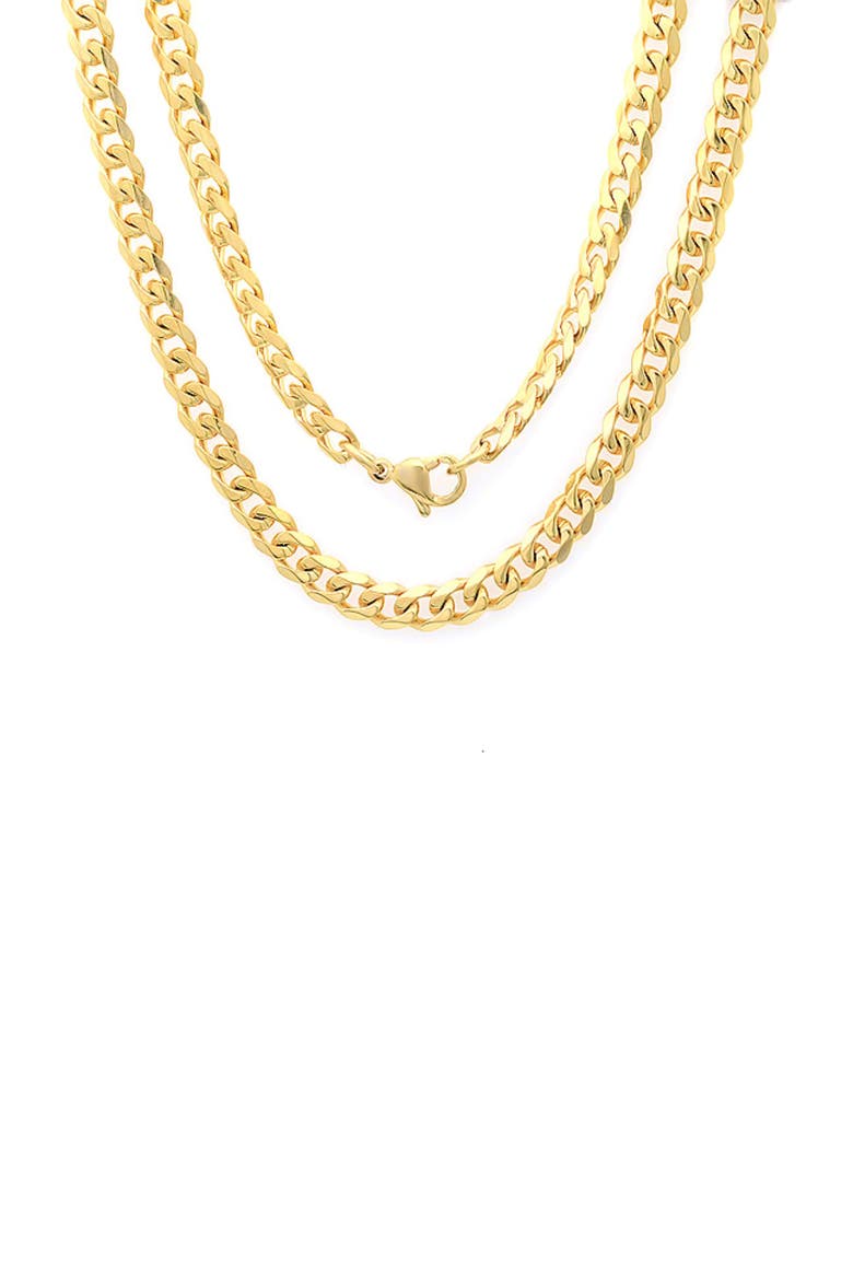 Stainless Steel Chain Link Necklace, Main, color, YELLOW