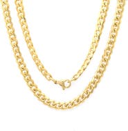 HMY JEWELRY Stainless Steel Chain Link Necklace