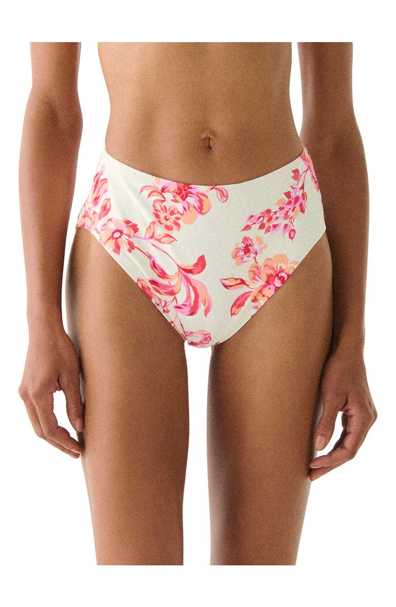 Kate Spade New York Floral Toile High Leg Bottom, Main, color, Light Cantaloupe