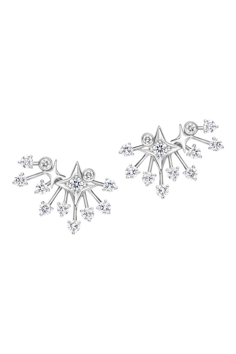 Luminus 18K White Gold Diamond Earrings, Main, color, WHITE GOLD