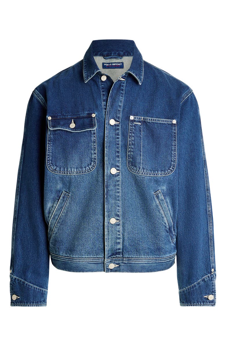 Polo Ralph Lauren Graphic Logo Denim Jacket, Alternate, color, 