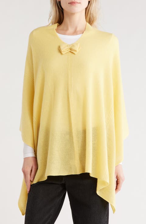 Cashmere Bow Poncho