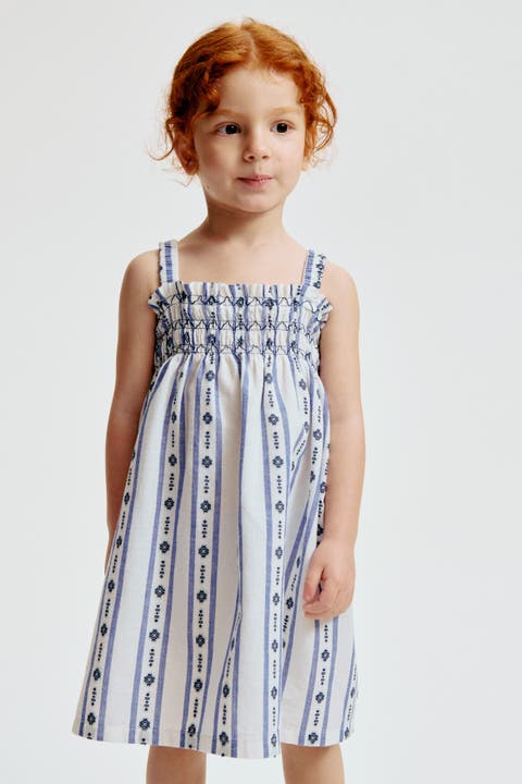 Smocked strappy dress