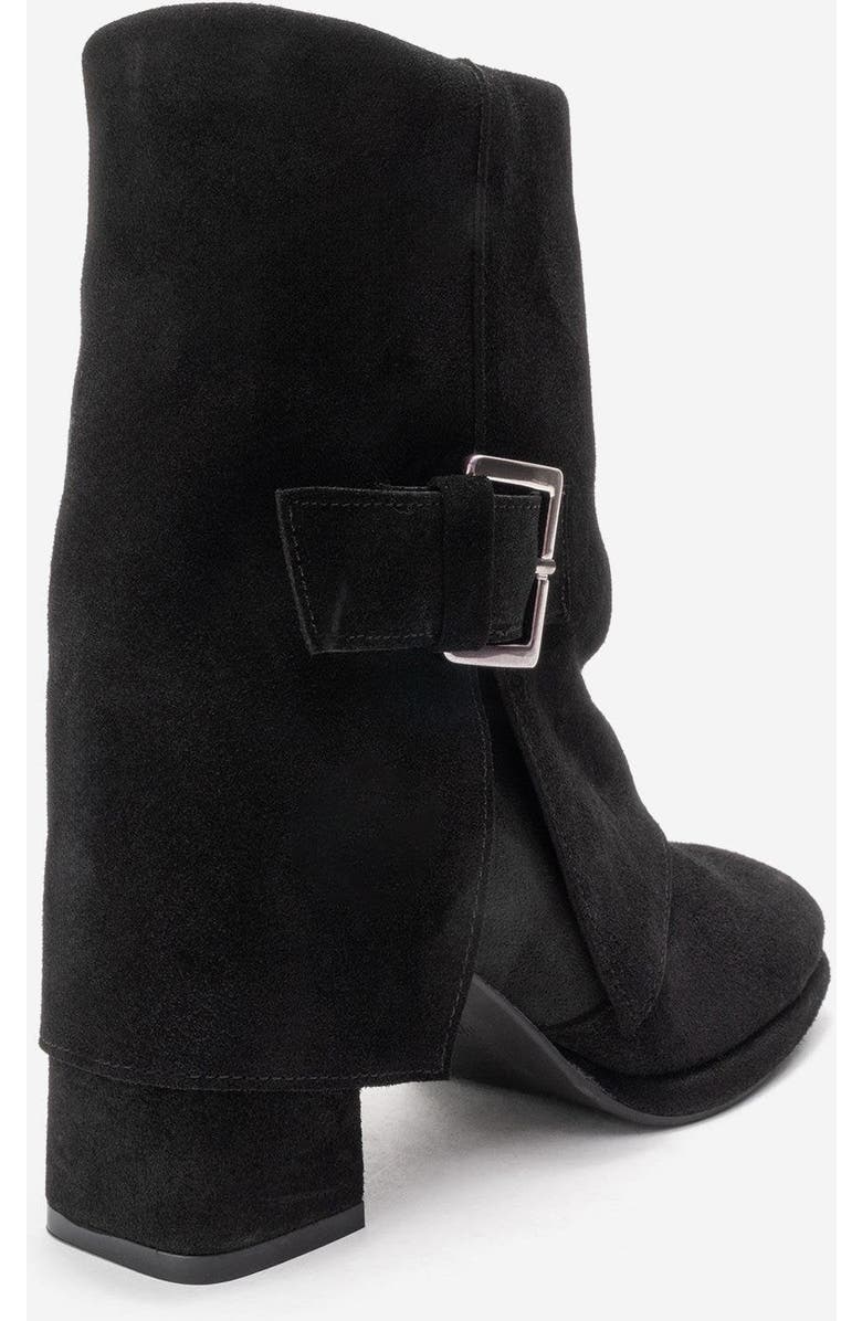 Forever & Always Shoes Lore Leather Block Heel Boot, Alternate, color, Black Suede