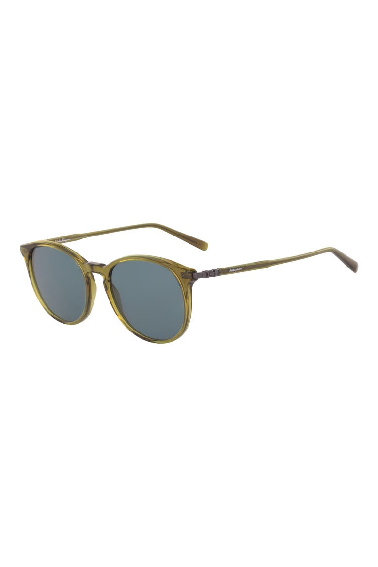 53mm Round Sunglasses, Alternate, color, KHAKI