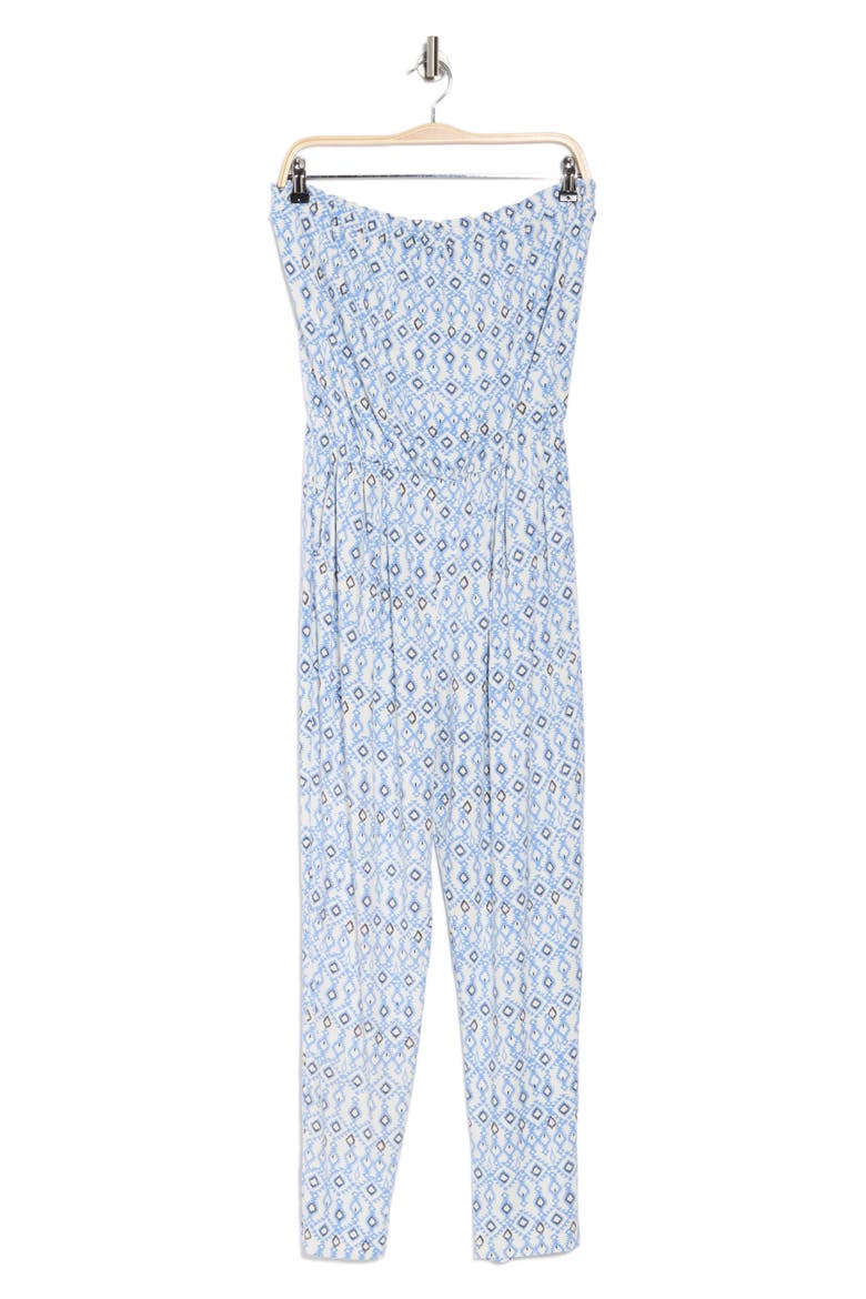 Jackelyn Strapless Jumpsuit, Alternate, color, GEOMETRIC PYTHON