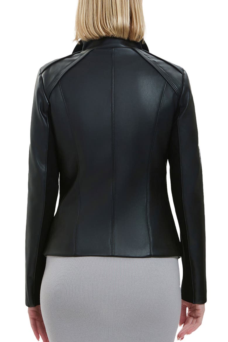 Suki Faux Leather Moto Jacket, Alternate, color, Black