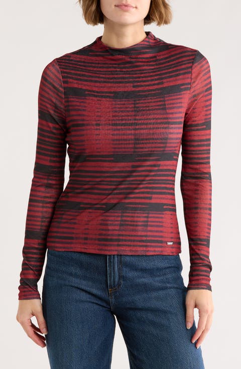 Funnel Neck Fitted Top
