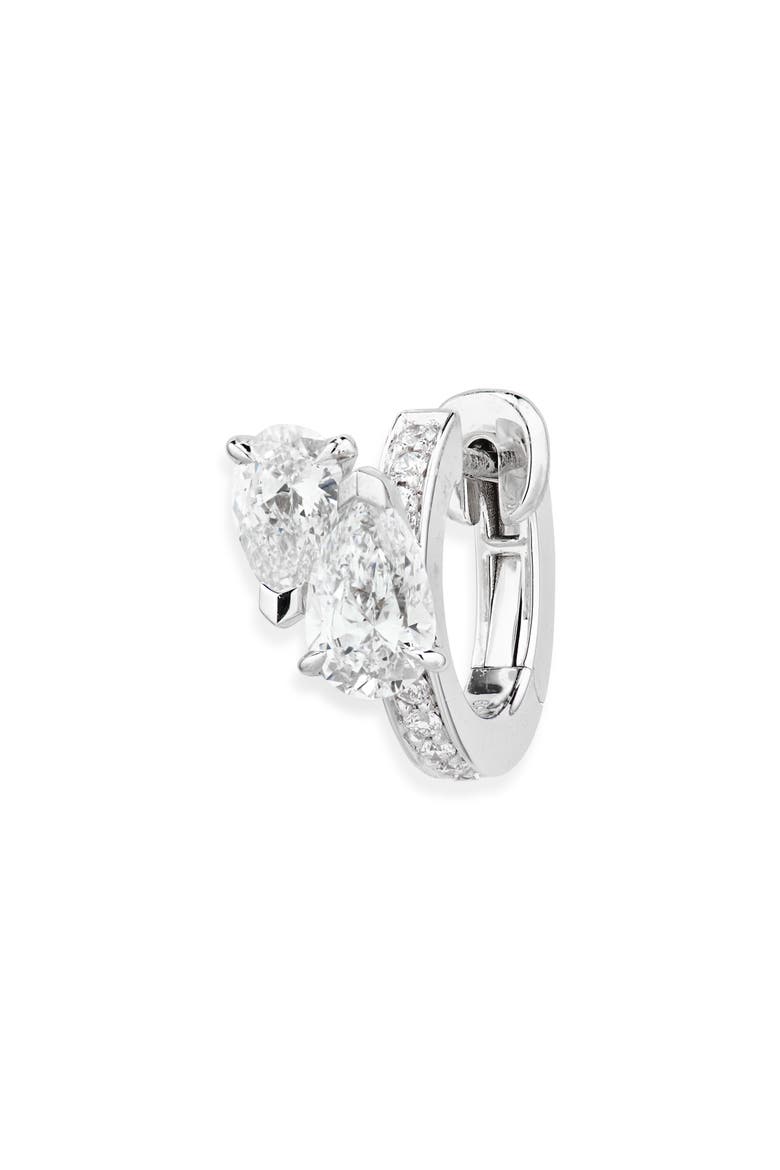 Serti Sur Vide Diamond Single Earring, Main, color, WHITE GOLD
