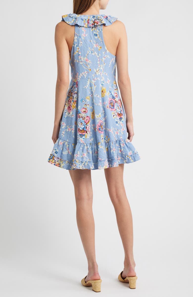 LOVE THE LABEL Bowie Floral Ruffle Detail Cotton Dress, Alternate, color, 