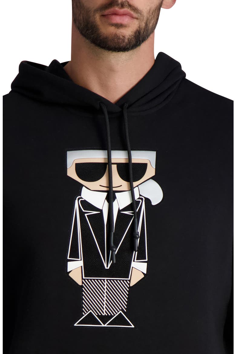 Kocktail Karl Graphic Hoodie, Alternate, color, BLACK