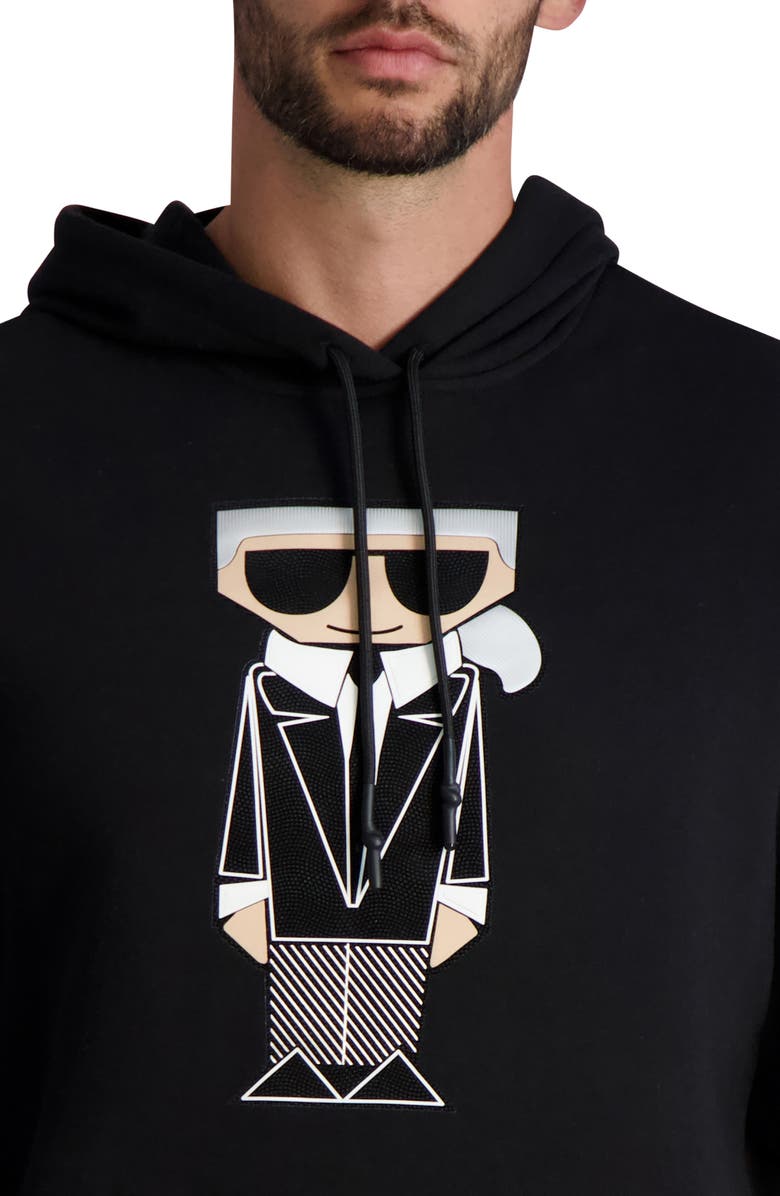 KARL LAGERFELD PARIS Kocktail Karl Graphic Hoodie, Alternate, color,