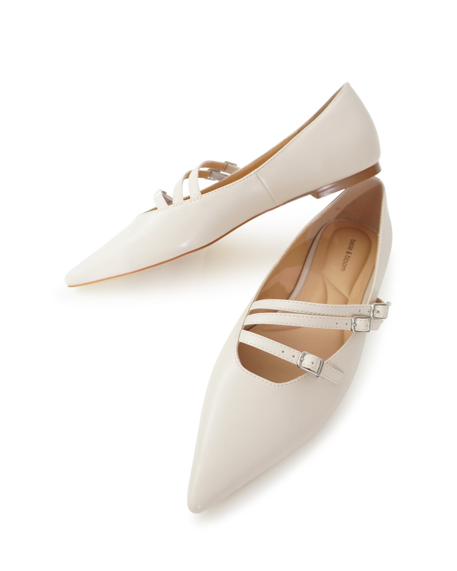 Belle 
Bloom Begin Again Buckled Flat, Alternate, color, Beige