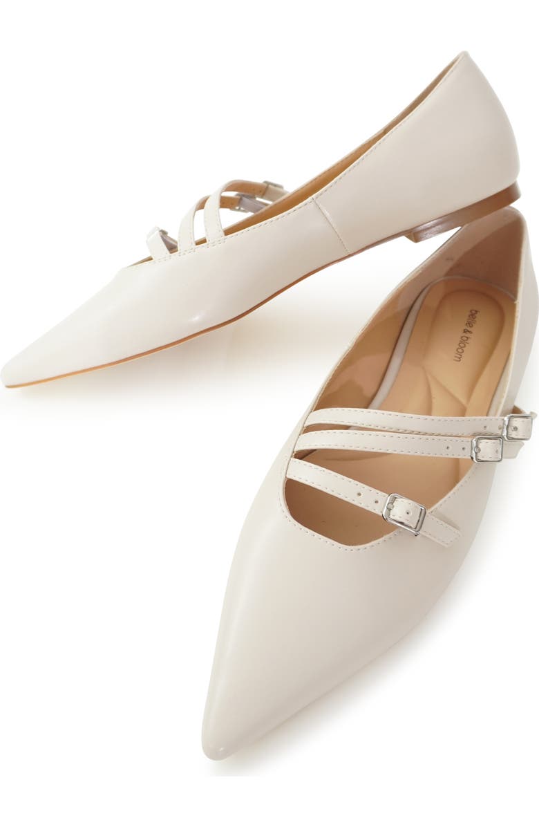 Belle & Bloom Begin Again Buckled Flat, Alternate, color, Beige