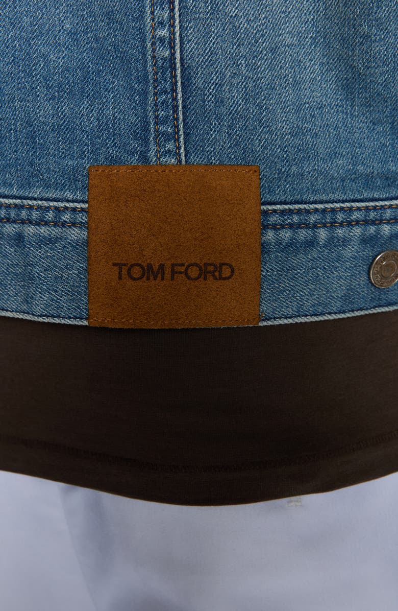 TOM FORD Selvedge Icon Denim Jacket, Alternate, color, 