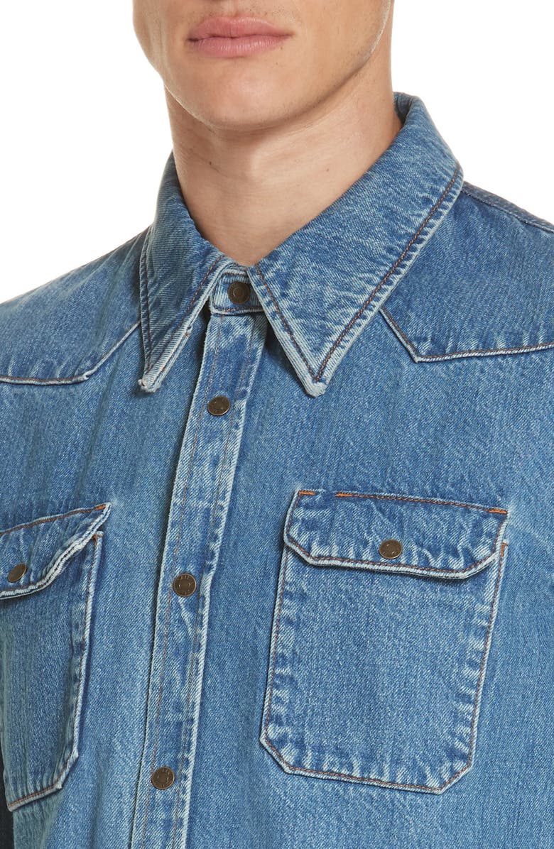 CALVIN KLEIN 205W39NYC Denim Shirt, Alternate, color, 
