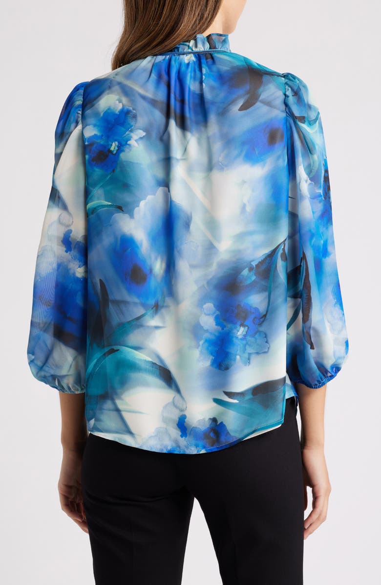 Anne Klein Tulla Abstract Floral Print Popover Top, Alternate, color,