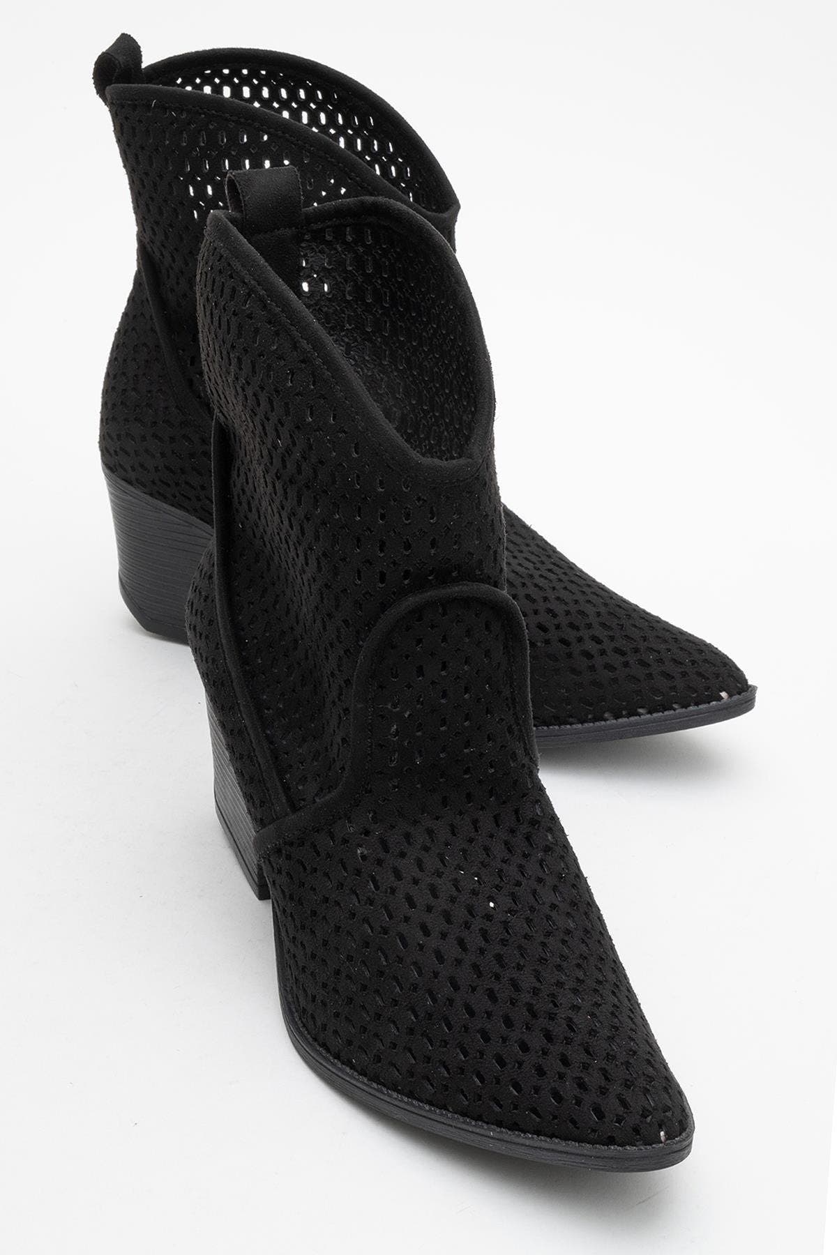 Pera Block Heel Summer Boot, Main, color, Black Faux Leather