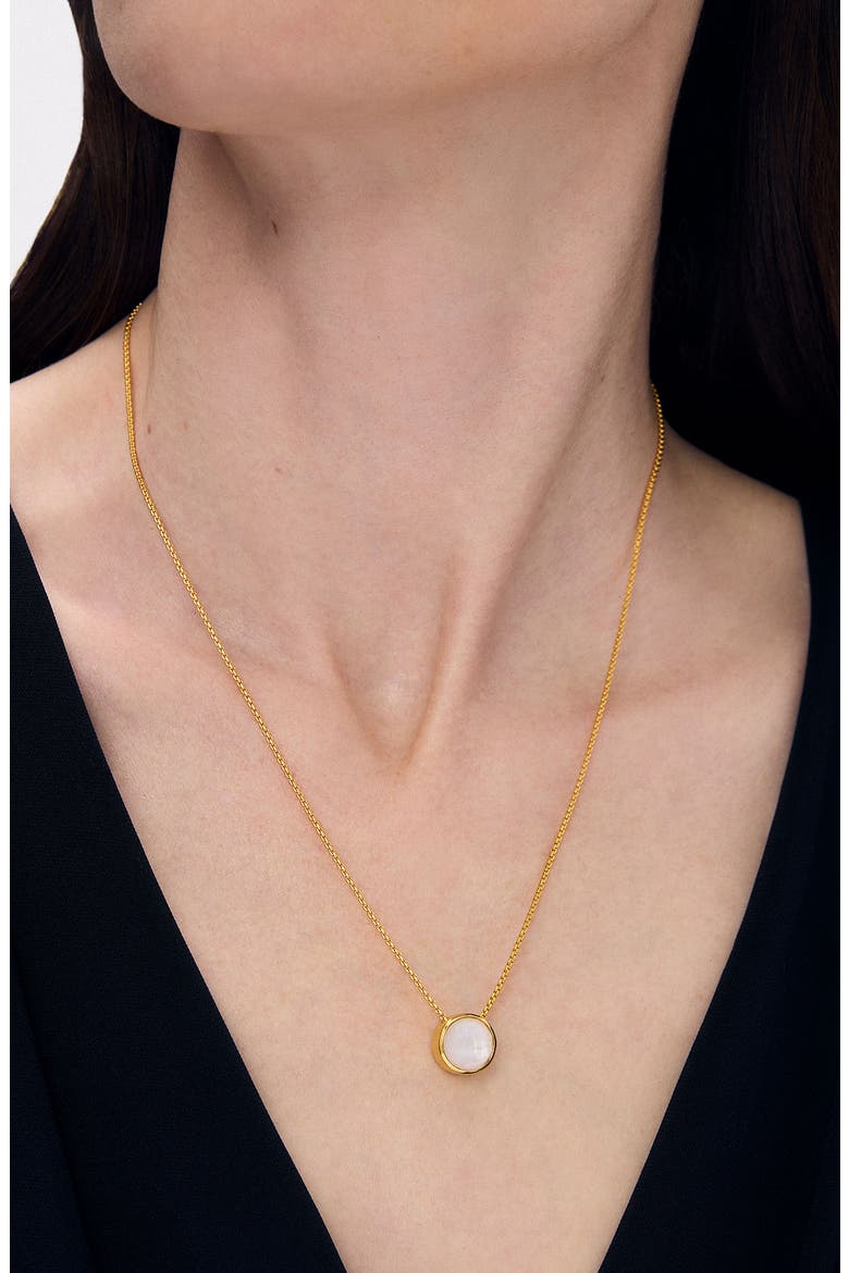 Signture Midi Pendant Necklace, Alternate, color, IRIDESCENT PEARL/ GOLD