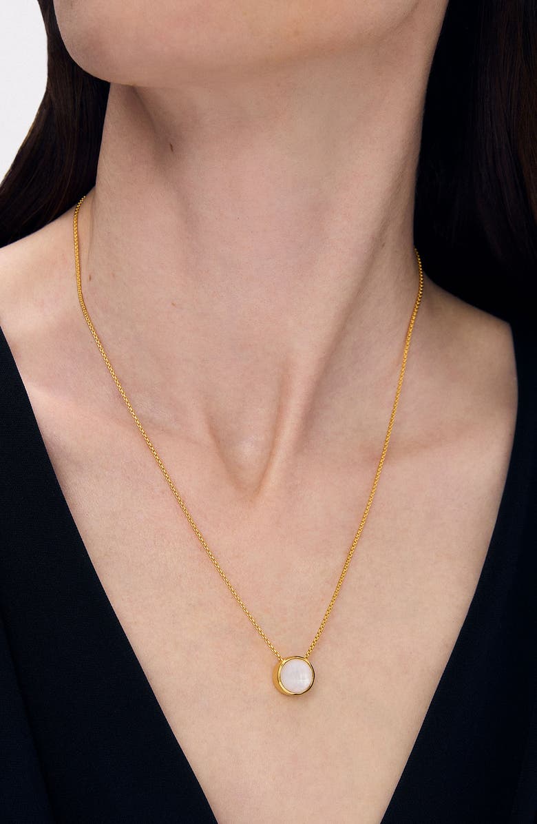 Dean Davidson Signture Midi Pendant Necklace, Alternate, color, Iridescent Pearl/ Gold