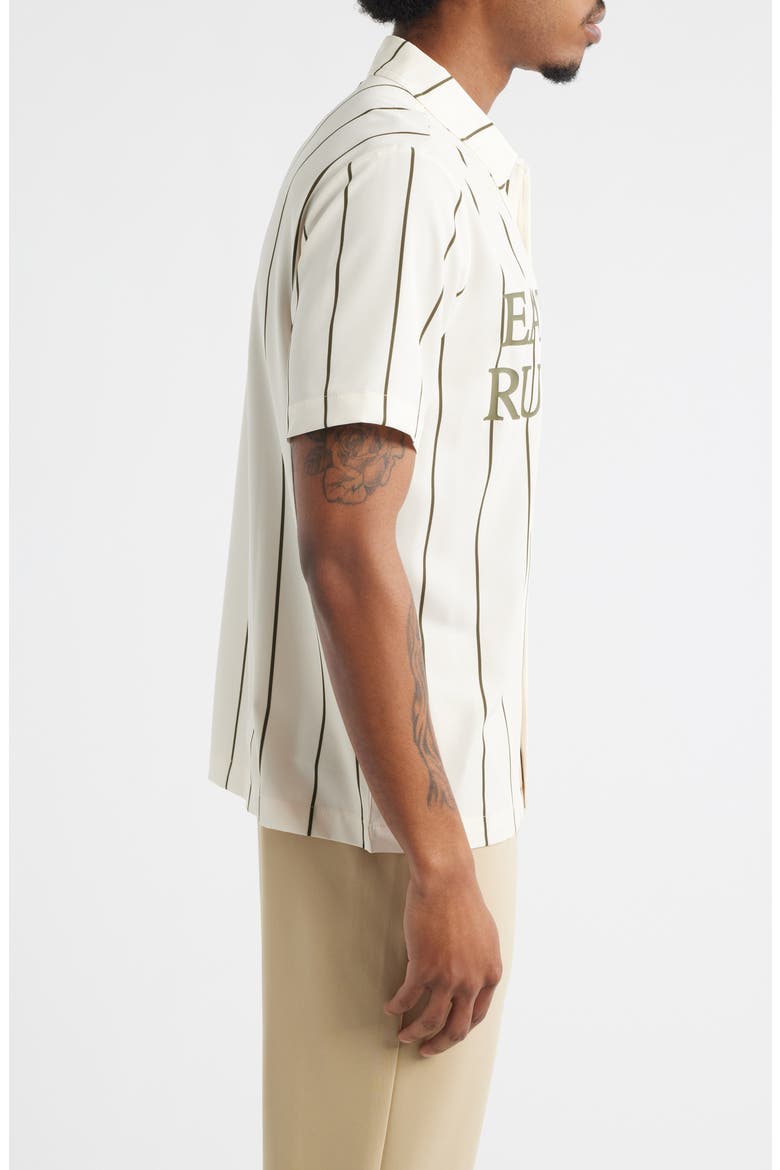 Past Graphic Short Sleeve Button-Up Shirt, Alternate, color, CREAM