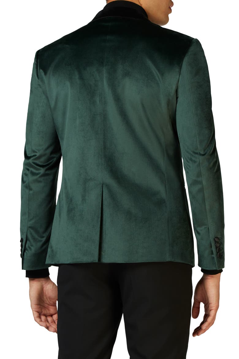 Deluxe Green Velvet Dinner Jacket, Alternate, color, GREEN