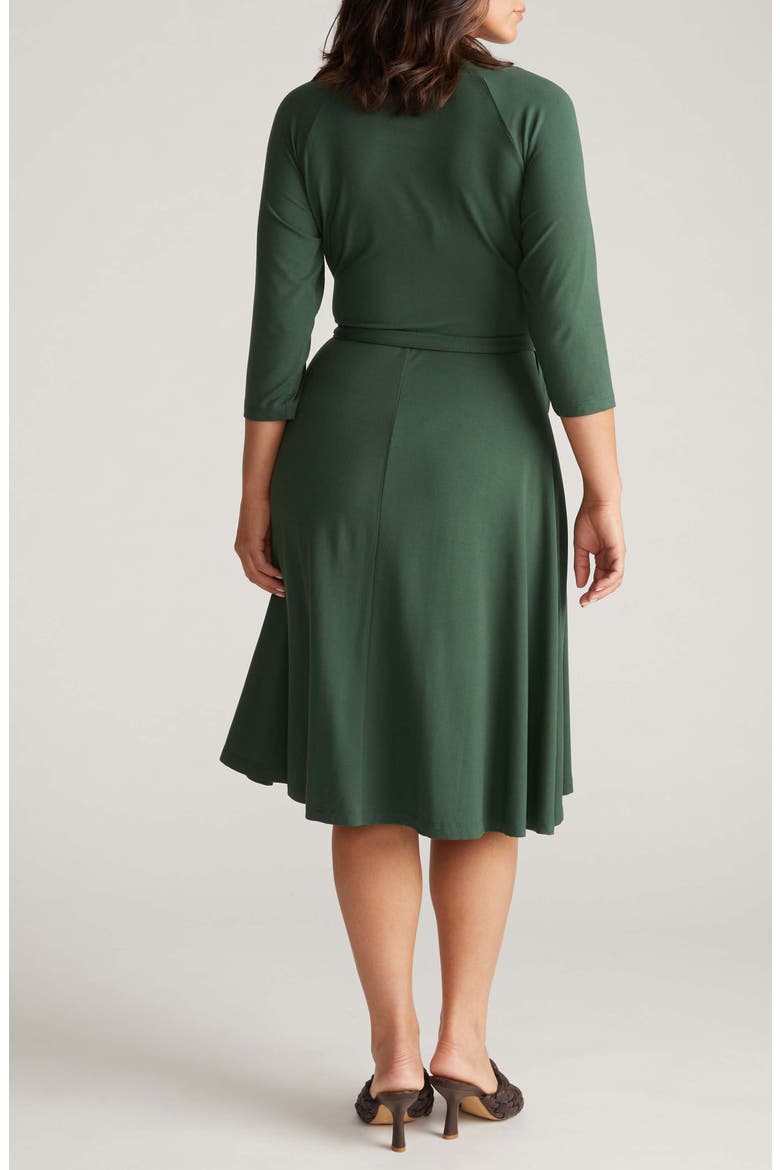 The Divine Jersey Wrap Dress, Alternate, color, DARK GREEN