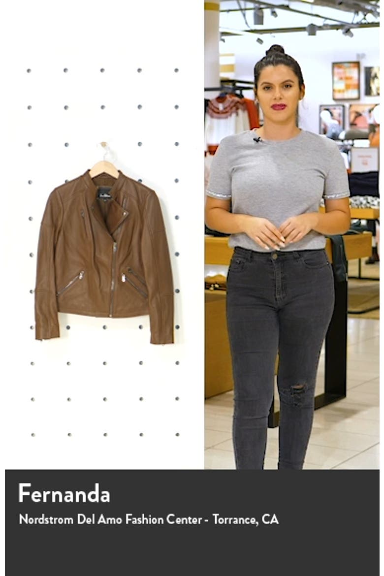 Lambskin Leather Moto Jacket video