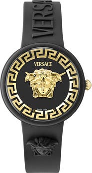 Versace Medusa Pop Silicone Strap Watch, 39mm