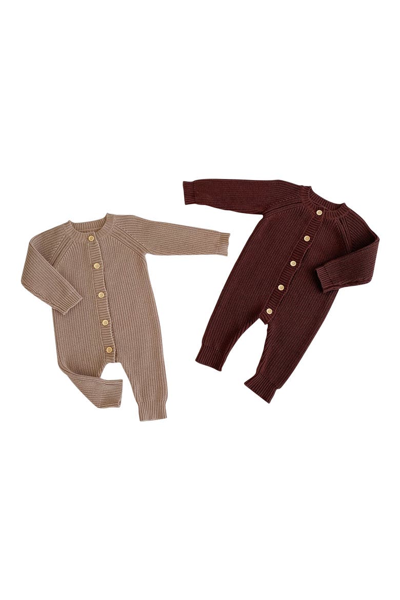 Dallas Knit Cotton Romper, Alternate, color, KHAKI
