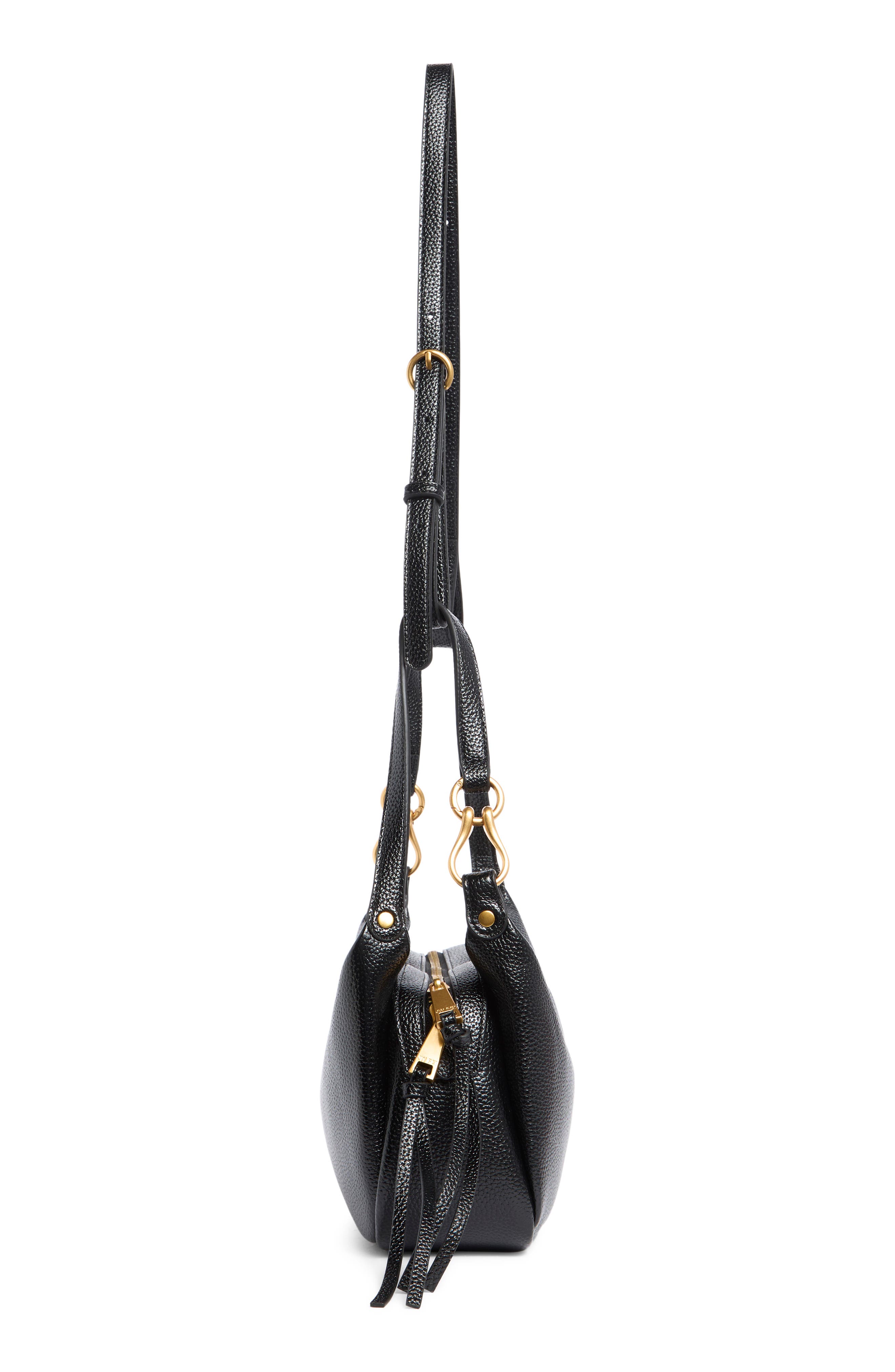 Selia Faux Leather Crossbody Bag, Alternate, color, BLACK