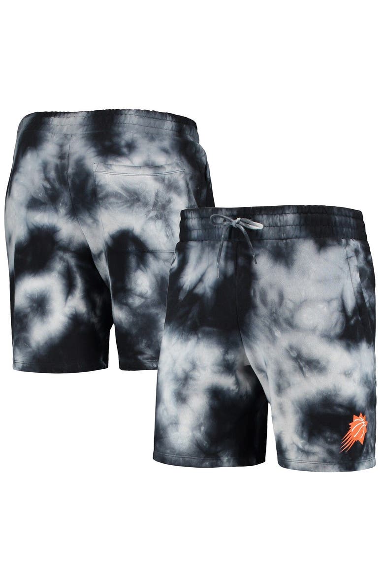 Men's New Era Black Phoenix Suns Fleece Tie-Dye Shorts, Main, color, Black
