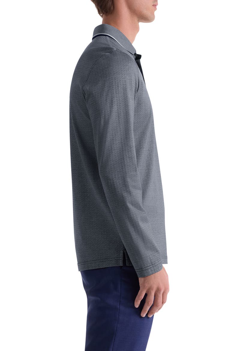 Mercerized Cotton Long Sleeve Polo, Alternate, color, NAVY