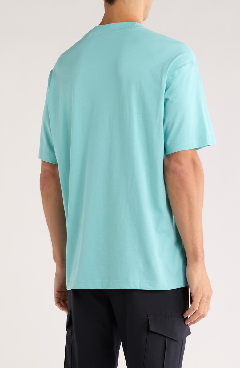 HUGO Noideryo Logo Appliqué T-Shirt, Alternate, color, Turquoise/ Aqua