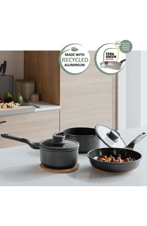 Berghoff Leo Stone+ 5-piece Specialty Pan Set In Black