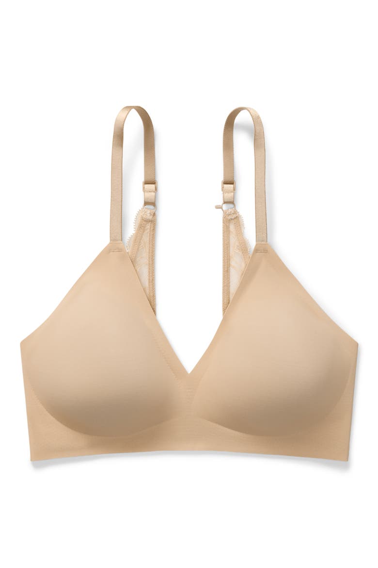 True Body Boost Triangle Lace Convertible Strap Bra, Alternate, color, DESERT