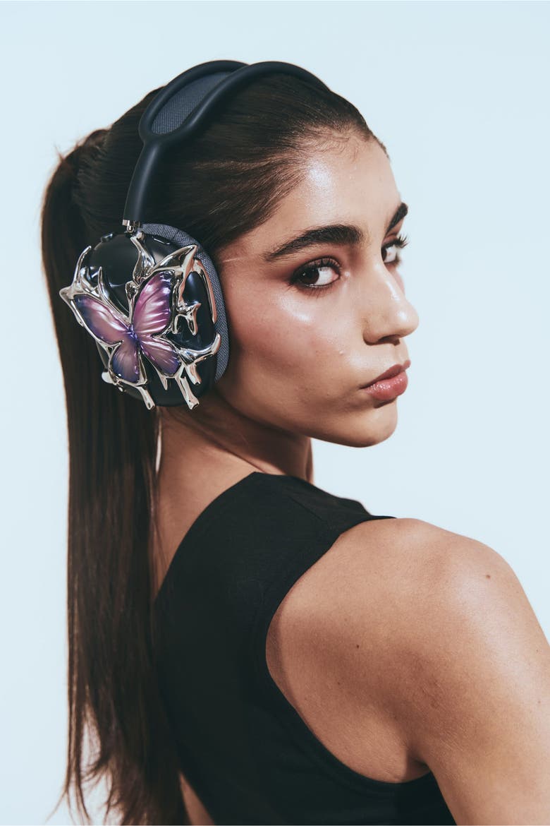 Butterfly Chrome AirPods Max Case, Alternate, color, Violet