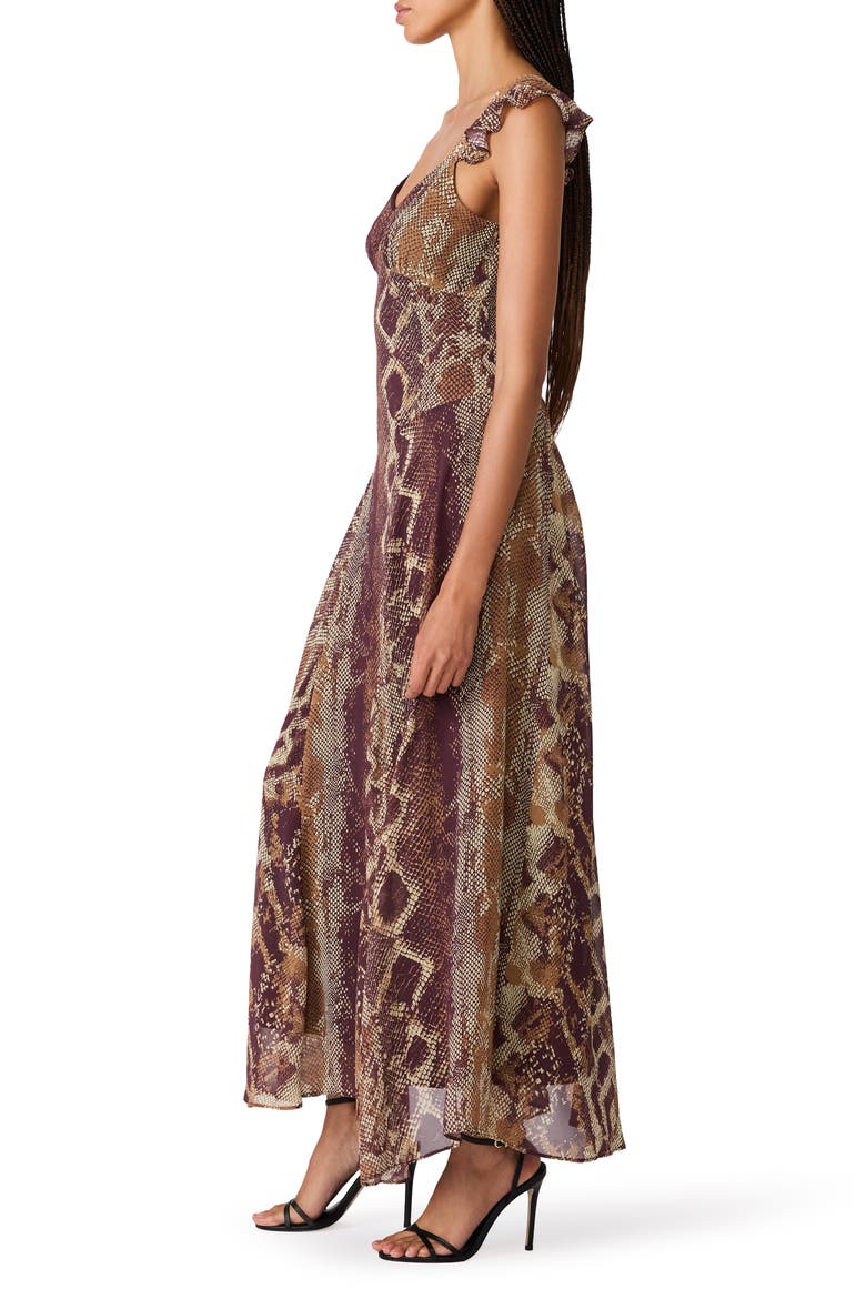 Estela Maxi Dress, Alternate, color, BRONZE