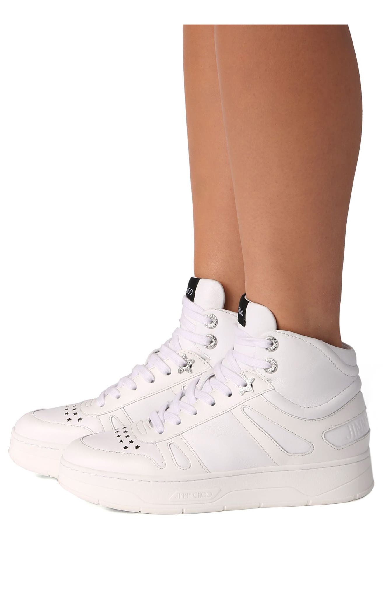 Jimmy Choo Hawaii High Top Sneaker, Alternate, color, 