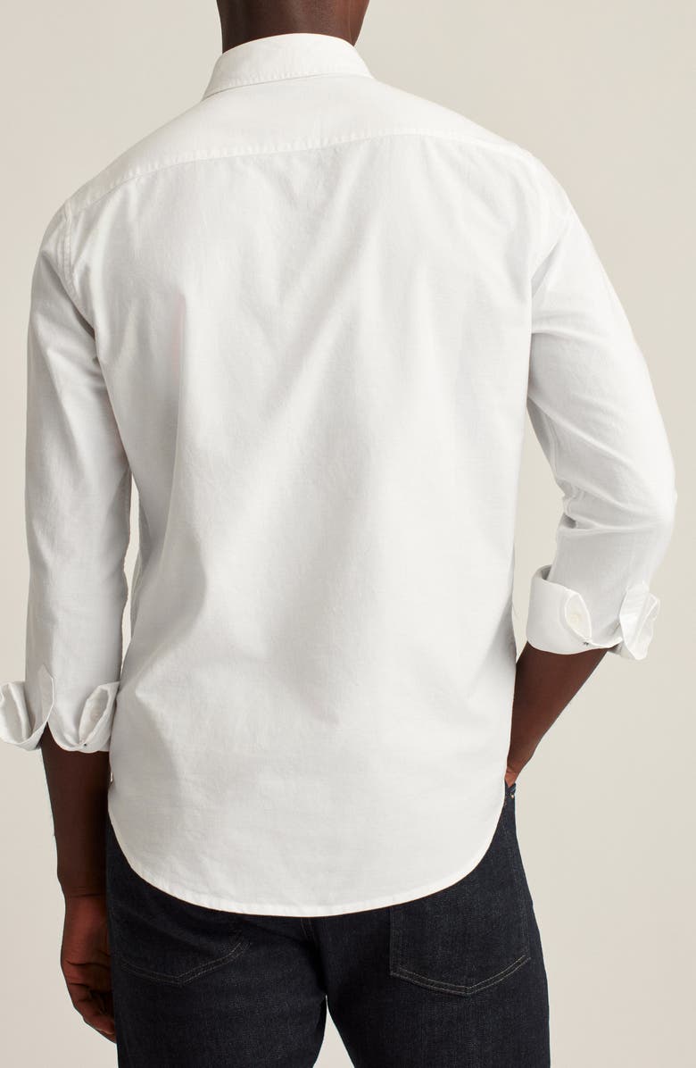 Bonobos Slim Fit Solid White Stretch Cotton Button-Down Oxford Shirt, Alternate, color, 