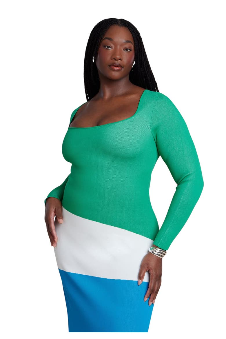 Asymmetrical Stripe Sweater Dress, Alternate, color, CALIENTE