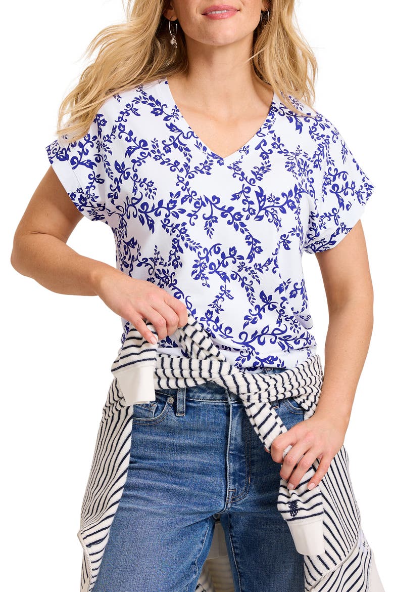 Kauai La Flora Shirt, Main, color, WHITE